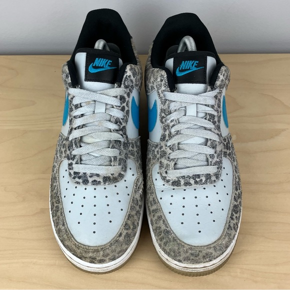 Nike Men’s Size 9.5 Air Force 1 Low PRM Snow Leopard Shoes Beaters - Read! - Picture 4 of 12
